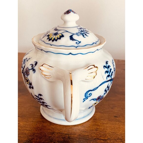 Blue Danube Mascot Japan Creamer and Sugar Bowl with Lid NA-1010 VG Condition - Picture 13 of 13